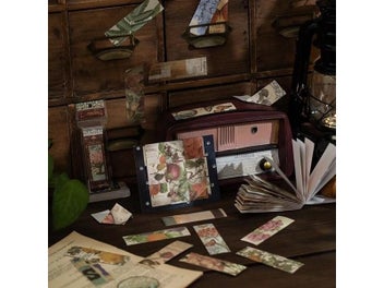 Listing 6 of 10 for 50sheets Vintage Washi Paper Stickers Butterfly Plants Mushroom Pretty Lady