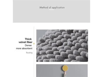 Listing 6 of 9 for Hanging Chenille Hand Towel Ball With Hanging Loops For Kitchen Bathroom