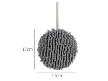 Listing 7 of 9 for Hanging Chenille Hand Towel Ball With Hanging Loops For Kitchen Bathroom
