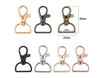 Listing 3 of 10 for 5Pcs Swivel Clasps With D Rings For Key Rings Crafting