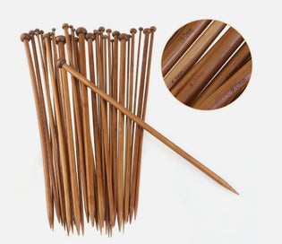 Listing 1 of 3 for 18 Pairs of Bamboo Knitting Needles 36cm