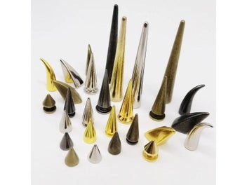 Listing 4 of 10 for 10 Sets Metal Decor Punk Bullet Warhead Spike Cone Screwback Rivet Stud For DIY