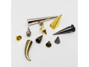 Listing 8 of 10 for 10 Sets Metal Decor Punk Bullet Warhead Spike Cone Screwback Rivet Stud For DIY