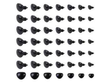 Listing 3 of 10 for Fenrry 100Pcs/Lot Black Triangle Noses Plastic Safety Noses Doll Animal Dog