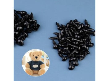 Listing 5 of 10 for Fenrry 100Pcs/Lot Black Triangle Noses Plastic Safety Noses Doll Animal Dog