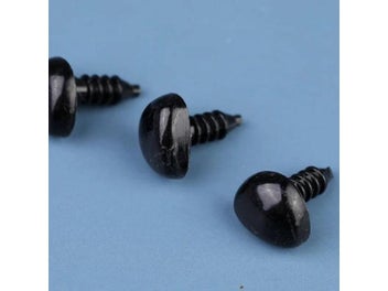 Listing 6 of 10 for Fenrry 100Pcs/Lot Black Triangle Noses Plastic Safety Noses Doll Animal Dog