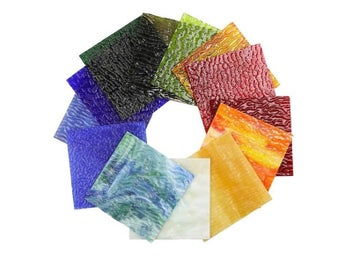 Listing 3 of 9 for 10x10cm Square Glass Mosaic Tiles Transparent Stained Mosaic Piece DIY Mosaic