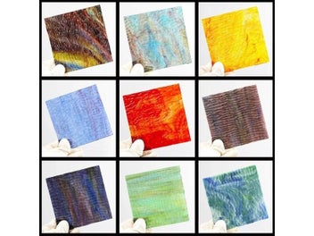 Listing 4 of 9 for 10x10cm Square Glass Mosaic Tiles Transparent Stained Mosaic Piece DIY Mosaic