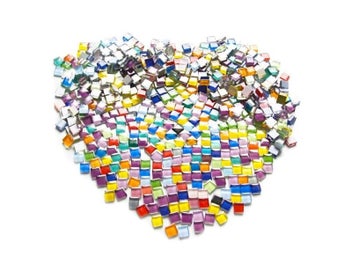 Listing 5 of 10 for 100g Glass Mosaic Tiles Colorful 1cm Square Mosaic Craft Materials For