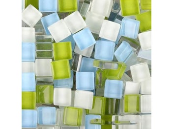 Listing 6 of 10 for 100g Glass Mosaic Tiles Colorful 1cm Square Mosaic Craft Materials For