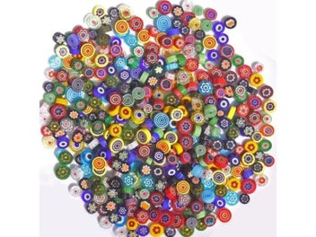 Listing 4 of 10 for 50g/1.76oz(Approx 52pcs) Colorful Millefiori Glass Beads Mosaic Tiles Thousand