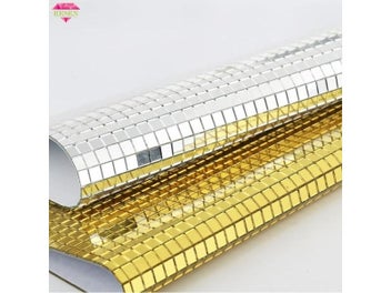 Listing 3 of 9 for RESEN 30x30cm Glass Mosaic Self-Adhesive Sliver Square Mirror Mosaic Tiles For