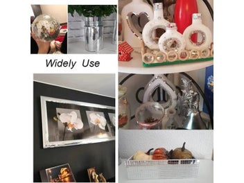 Listing 7 of 9 for RESEN 30x30cm Glass Mosaic Self-Adhesive Sliver Square Mirror Mosaic Tiles For