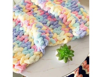Listing 5 of 10 for 250g Super Thick Ice Chunky Yarn Chenille Hand-woven For DIY Blanket Hat