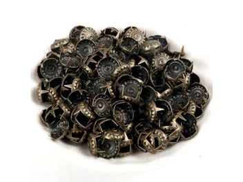 Listing 7 of 9 for 50pcs Mixed Round Metal Bronze Four Fastener Brads Spikes Scrapbooking