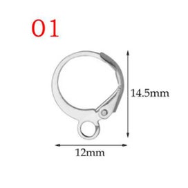 Listing 3 of 20 for 50pcs Stainless Steel Jewelry French Earring Hooks Findings Not Allergic CHK12N