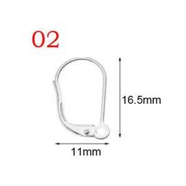 Listing 13 of 20 for 50pcs Stainless Steel Jewelry French Earring Hooks Findings Not Allergic CHK12N