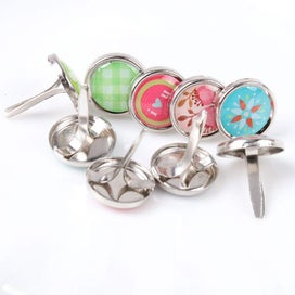 Listing 4 of 6 for 20pcs Mixed Round Metal Brad Studs Spikes Scrapbooking Embellishment Fast CHK12N