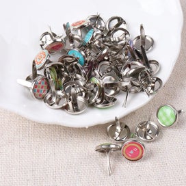 Listing 5 of 6 for 20pcs Mixed Round Metal Brad Studs Spikes Scrapbooking Embellishment Fast CHK12N