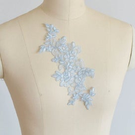 Listing 19 of 20 for Colors Ganza Emboridered Corded Wedding Large Lace Applique for Bridal Dr CHK12N