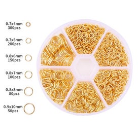 Listing 6 of 20 for 450-860pcs/Box Jewelry Making Kits Lobster Clasp Open Jump Rings End Crim CHK12N