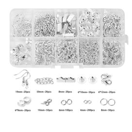 Listing 8 of 20 for 450-860pcs/Box Jewelry Making Kits Lobster Clasp Open Jump Rings End Crim CHK12N