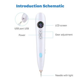 Listing 5 of 7 for Mole Spot Scanning Pen Needle Light LED Screen 9-speed Tattoo Removal Pla CHK12N