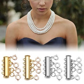 Listing 16 of 18 for 1pcs DIY Layered Multi Strands Magnetic Tube Lock Connectors Slide Clasp CHK12N