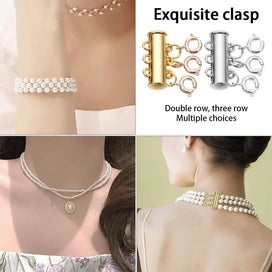 Listing 17 of 18 for 1pcs DIY Layered Multi Strands Magnetic Tube Lock Connectors Slide Clasp CHK12N