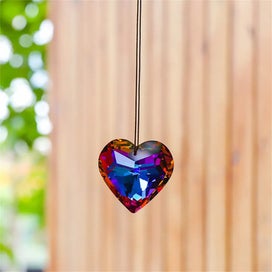 Listing 1 of 19 for Suncatcher Crystal Heart Stained Glass Ball Sun Catcher Rainbow Maker Hom CHK12N
