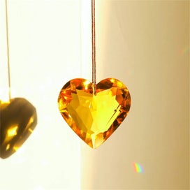 Listing 10 of 19 for Suncatcher Crystal Heart Stained Glass Ball Sun Catcher Rainbow Maker Hom CHK12N