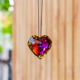 Listing 11 of 19 for Suncatcher Crystal Heart Stained Glass Ball Sun Catcher Rainbow Maker Hom CHK12N