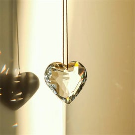 Listing 12 of 19 for Suncatcher Crystal Heart Stained Glass Ball Sun Catcher Rainbow Maker Hom CHK12N