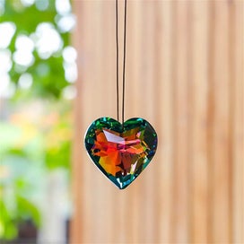 Listing 15 of 19 for Suncatcher Crystal Heart Stained Glass Ball Sun Catcher Rainbow Maker Hom CHK12N