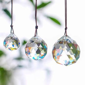 Listing 2 of 19 for 20/30/40/50MM Clear Crystal Feng Shui Lamp Ball Prism Rainbow Sun Catcher CHK12N