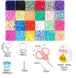 Listing 8 of 16 for Polymer Clay Beads Box for Jewelry Making Accessories DIY Earring Bracele CHK12N