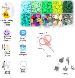 Listing 3 of 16 for Polymer Clay Beads Box for Jewelry Making Accessories DIY Earring Bracele CHK12N