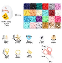 Listing 4 of 16 for Polymer Clay Beads Box for Jewelry Making Accessories DIY Earring Bracele CHK12N