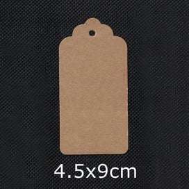 Listing 3 of 19 for Kraft Gift Tags Scalloped Edge Wedding Party Paper Tag Price Label Hang T CHK12N