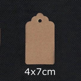 Listing 6 of 19 for Kraft Gift Tags Scalloped Edge Wedding Party Paper Tag Price Label Hang T CHK12N