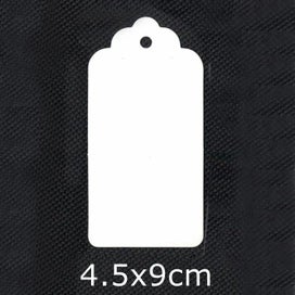 Listing 7 of 19 for Kraft Gift Tags Scalloped Edge Wedding Party Paper Tag Price Label Hang T CHK12N