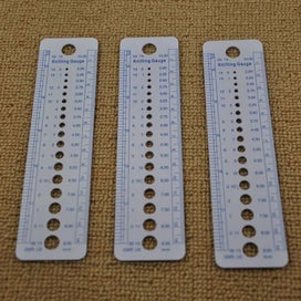 Listing 3 of 4 for Ruler UK US Canada Sizes Knitting Accessories Needle Gauge Inch Sewing Ru CHK12N
