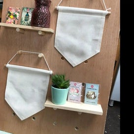 Listing 10 of 12 for Nordic Style Blank Cotton Brooch Pin Badge Holder Wall Display Pennant La CHK12N