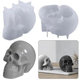 Listing 2 of 9 for Aouke Skull Candle Silicone Mold Epoxy DIY Desktop Ornament Decorative Gy CHK12N