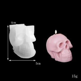 Listing 4 of 9 for Aouke Skull Candle Silicone Mold Epoxy DIY Desktop Ornament Decorative Gy CHK12N