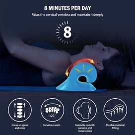 Listing 14 of 16 for Neck Shoulder Relaxer Stretcher Massage Cervical Traction Device Chiropra CHK12N