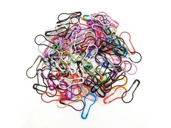 Listing 3 of 9 for 100pcs 22mm Colorful Knitting Crochet Marker Safety Pins DIY Sewing Tools