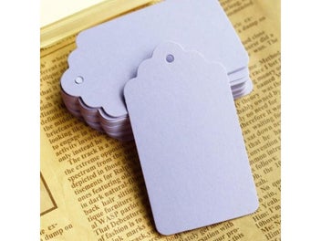Listing 5 of 10 for 50pcs Colorful Paper Label Tags Handmade Wedding Favors Craft Gift Hang Tag