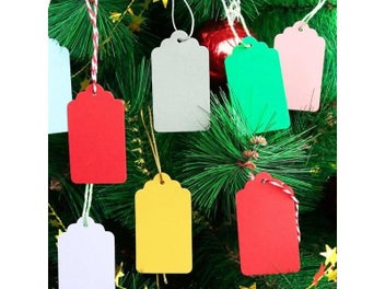 Listing 8 of 10 for 50pcs Colorful Paper Label Tags Handmade Wedding Favors Craft Gift Hang Tag