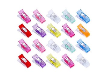 Listing 4 of 10 for 20 Pcs Colorful Sewing Clips DIY Plastic Clips For Clothes Sewing